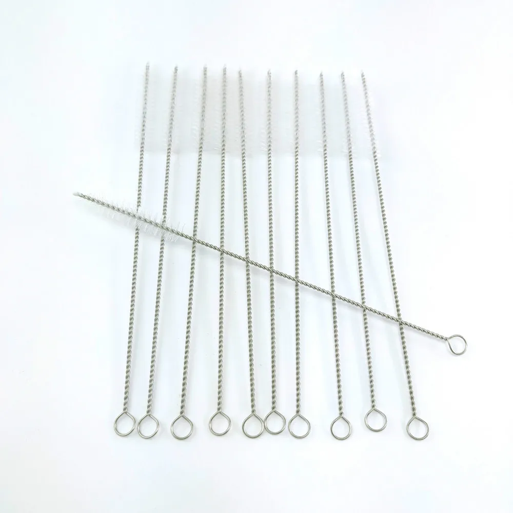 5 шт. портативная многоразовая металлическая щетка для очистки соломы Набор