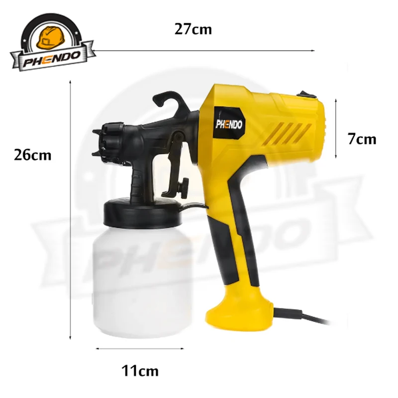 PHENDO 800 мл ручной пистолет распылитель Краски опрыскиватели 2 5 мм сопло Мощность