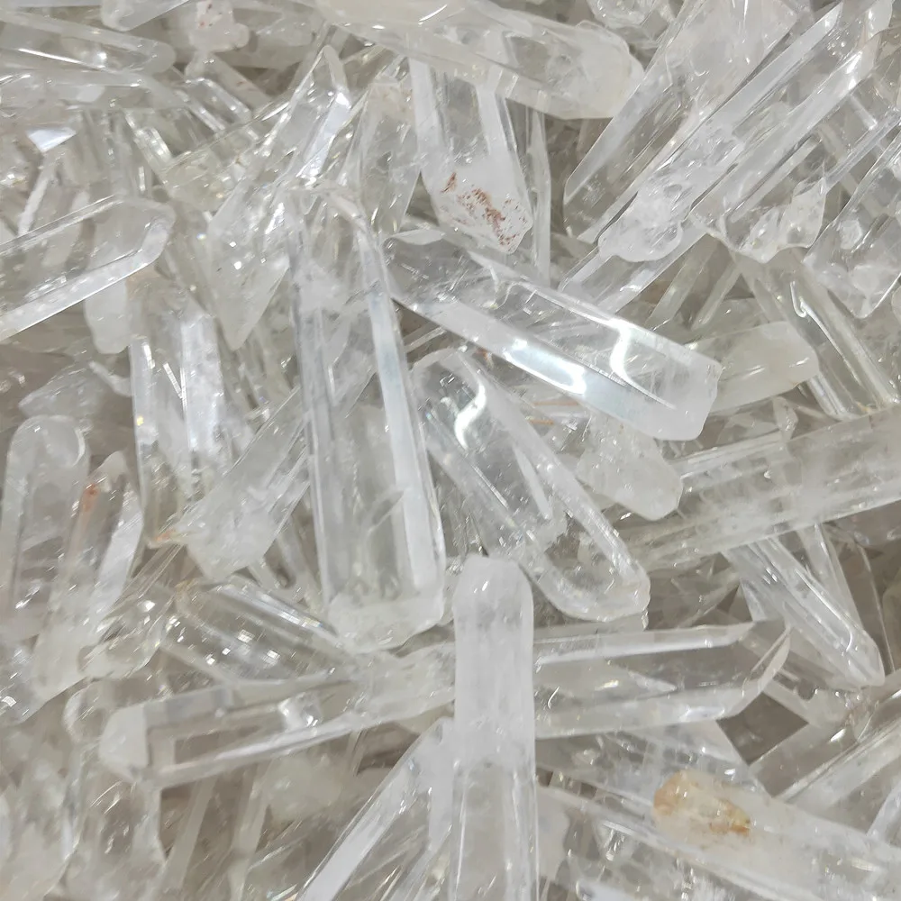 

100g Healing Crystals Natural clear Quartz wand Raw white crystal polished specimen point wands