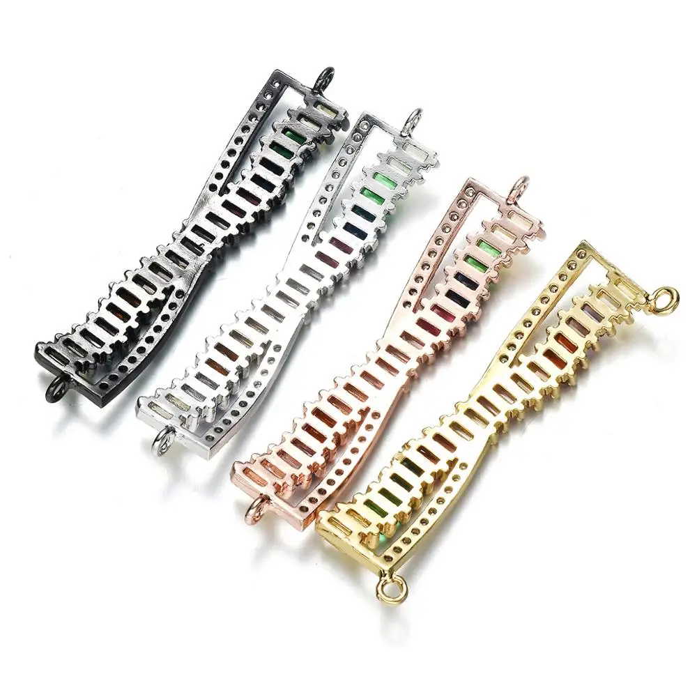 CHSXY изысканный галстук-бабочка микро выложенный Радужный Циркон латунный Шарм