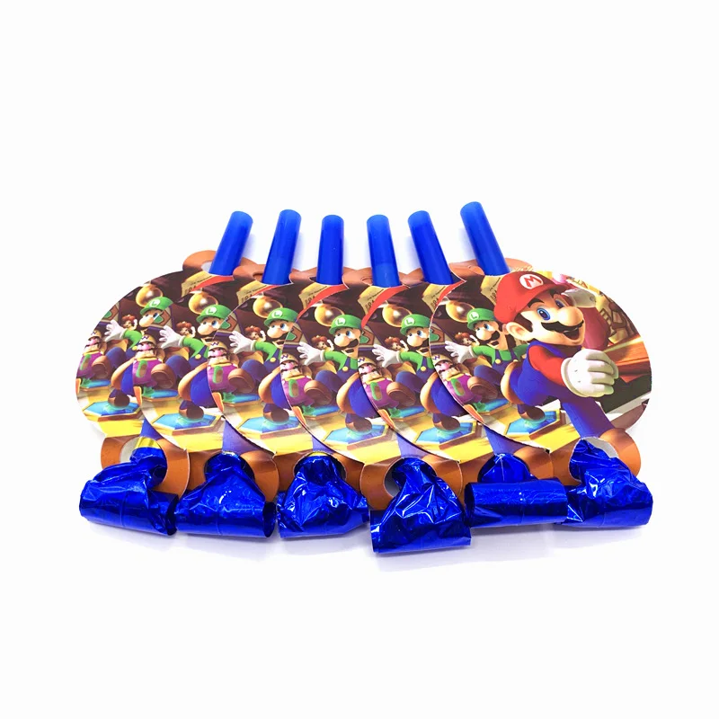 

Super Mario Bros Party Supplies Decoration Set 158PCS/LOT Disposable Tableware Disposable Paper Plate Cup Napkin Tablecloth Horn