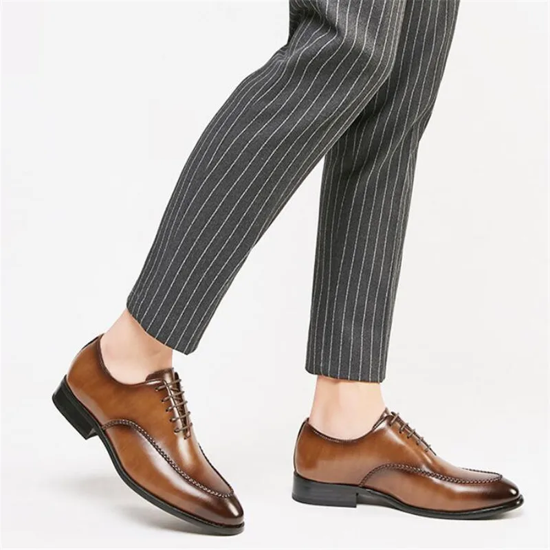 

Designer Business Shoes Men Dress Shoes Male Leather Classic Brogue Shoes Oxfords Formal Men Wedding Office Gentleman Shoes