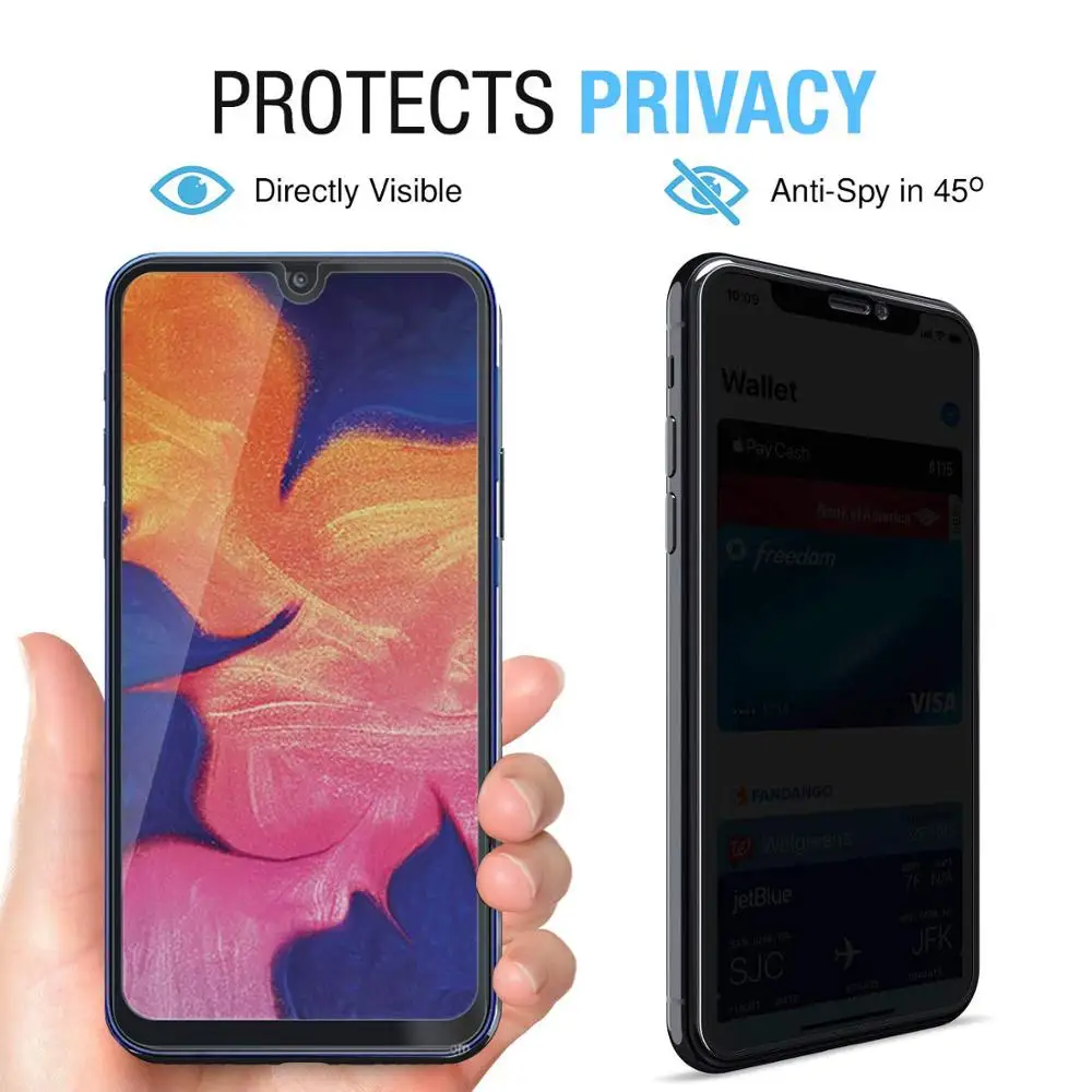 9H полное покрытие анти шпионское закаленное стекло для Motorola Moto G7 Z4 PLUS Защита