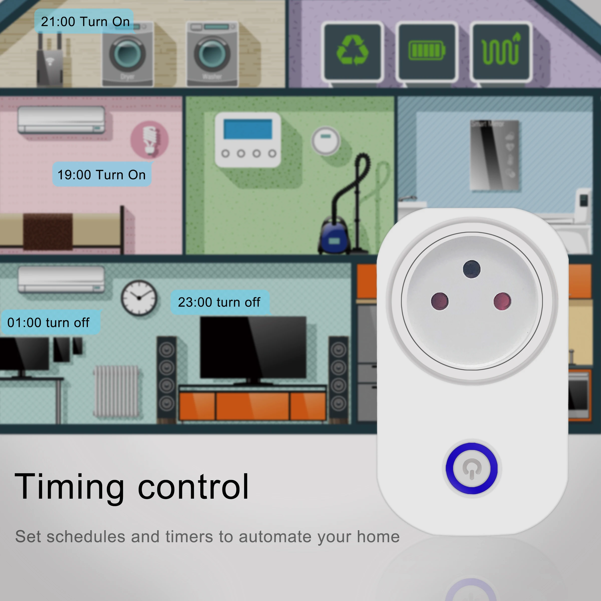 Tuya Smart Wifi Israel 10A/16A розетка монитор питания приложение/голос/синхронизация беспроводной пульт дистанционного управления работает с Alexa Google Home