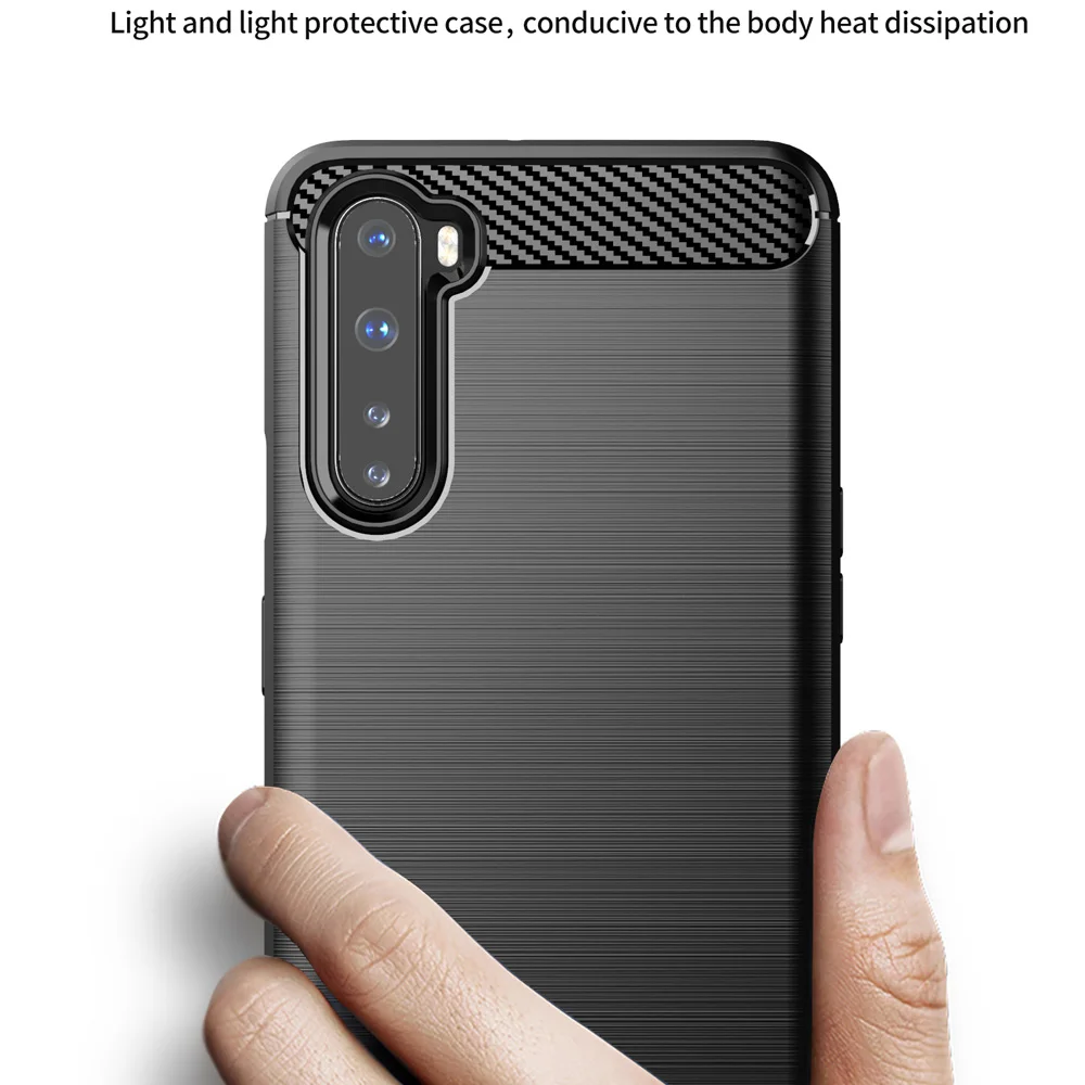 Для Oneplus Nord чехол One plus nord 5G силиконовый мягкий ТПУ матовый из углеродного волокна