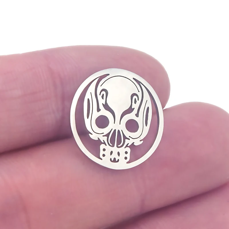 Подвеска в виде черепа из нержавеющей стали 5 шт./лот с крючком для