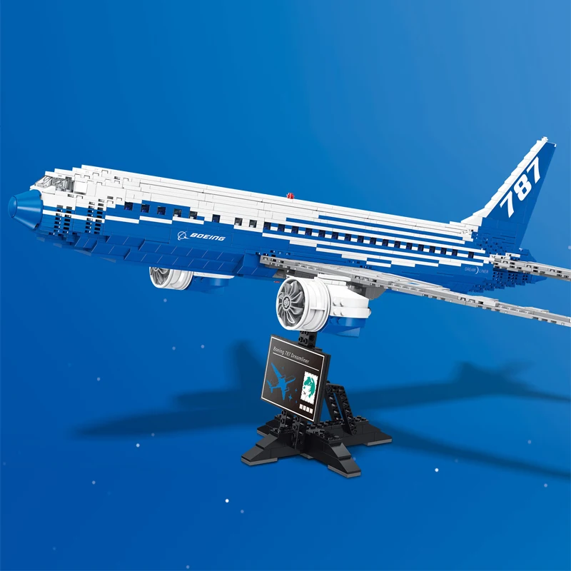 В НАЛИЧИИ MOC Dreamliner 787-8 Строительные блоки Сборка модели Идея авиационного самолета Конструктор Кирпич 1353 шт. Игрушки Подарки для мальчиков (art.: 3920cc2ae2347) - 3920cc2ae2347