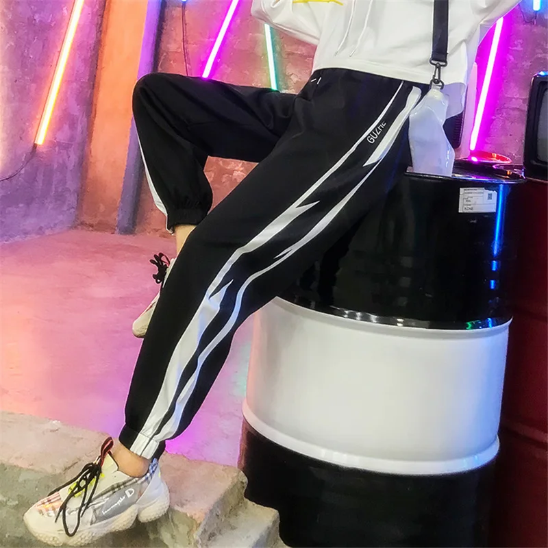 Женские зимние свободные спортивные брюки в Корейском стиле повседневные