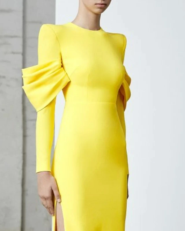 Новое Элегантное Вечернее Платье в арабском стиле с длинным рукавом и разрезом