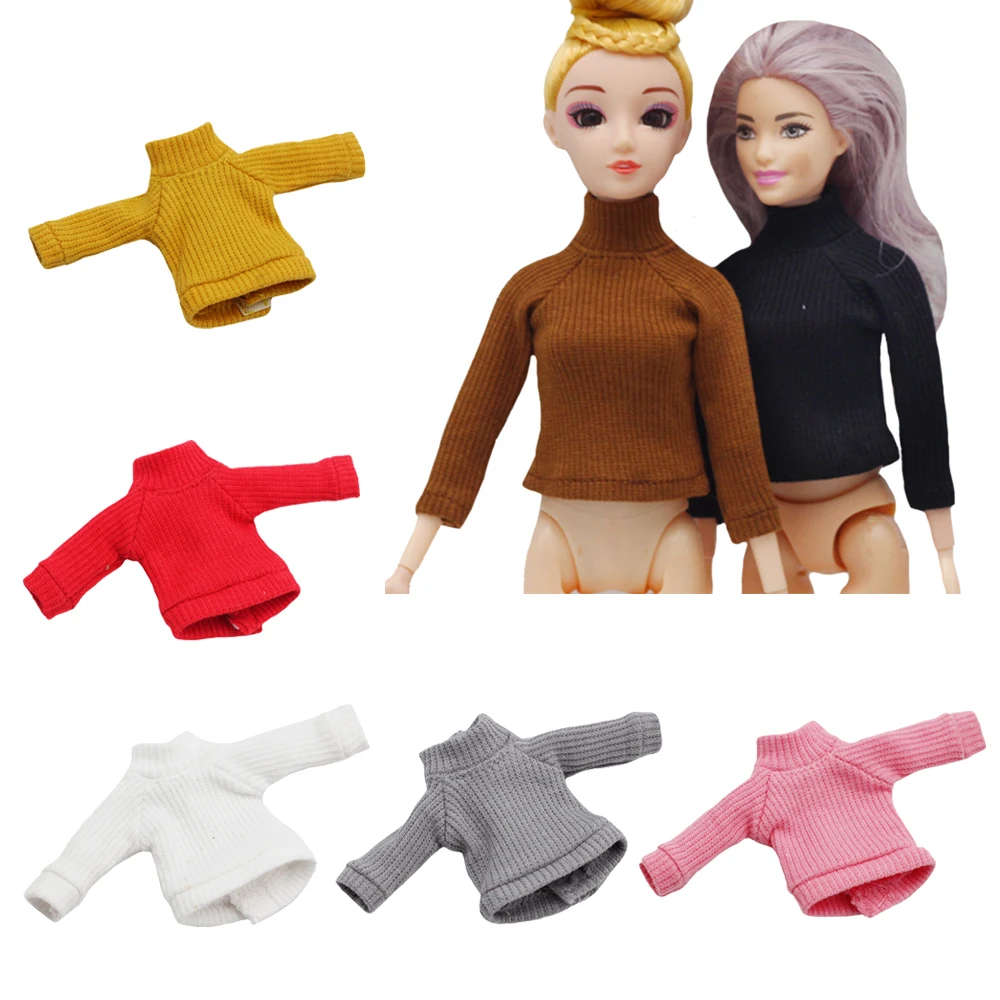 

The Fashion Turtleneck Sweater T-shirt for 1/6 BJD Doll Clothes and Barbies Blythes Doll Accessories Toys