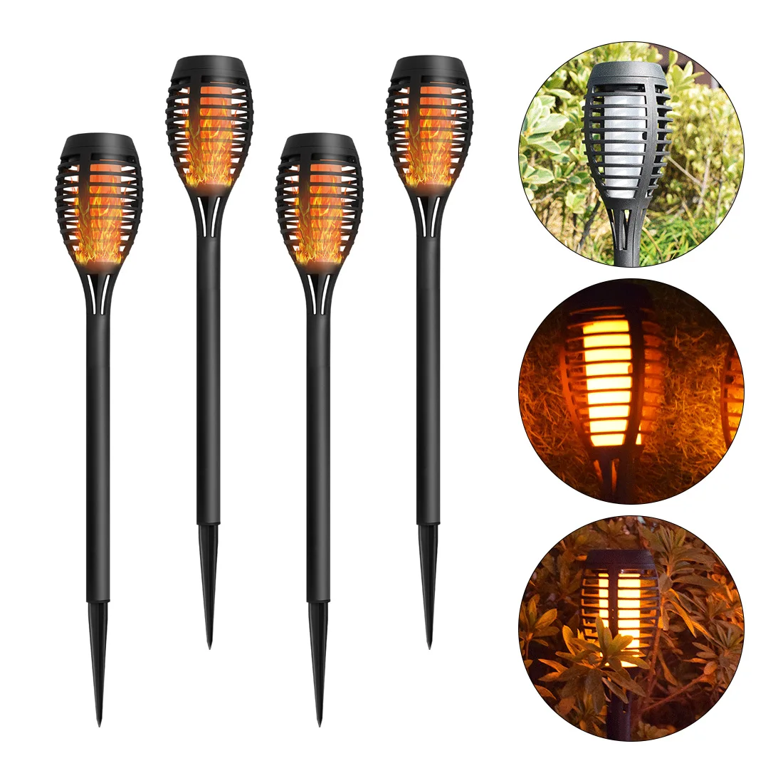

Garden Solar Light Led Flickering Dancing Lamp Waterproof Flame Torch Landscape Lawn Path Street Lighting Outdoor Decoration