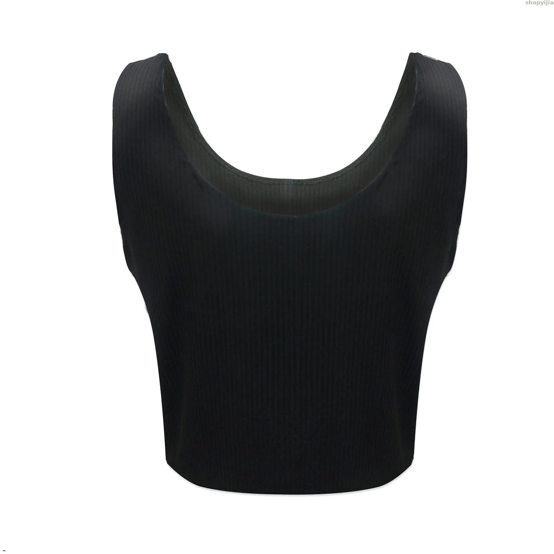 Сексуальный белый черный красный желтый женский топ с бретельками укороченные