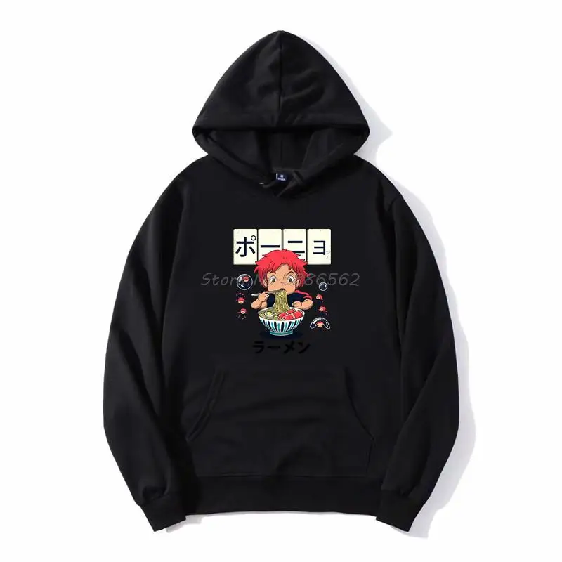 

Ponyo Goldfish Ramen hoodie Hip Hop Men Hooded Sweatshirt Fleece Hoodies Streetwear Jacket