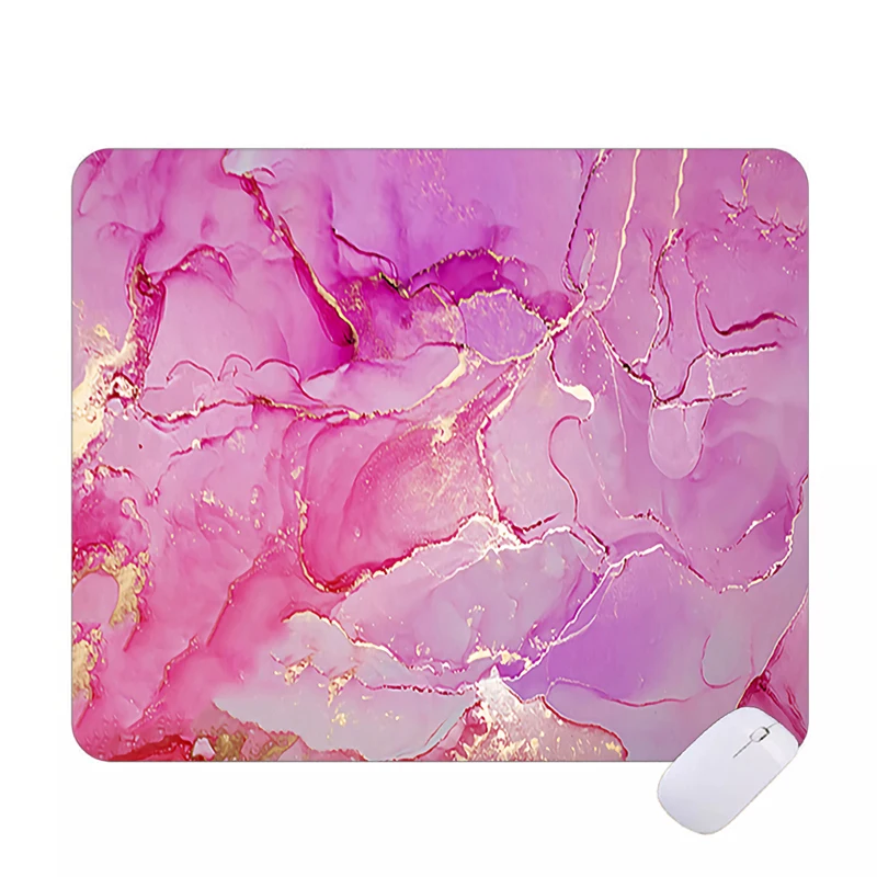 Pink marble Mousepad Gaming Accessories Small Mouse Pad Computer Table Carpet Kawaii Mouse Mat Pc Gamer Keyboard Laptop Desk Mat