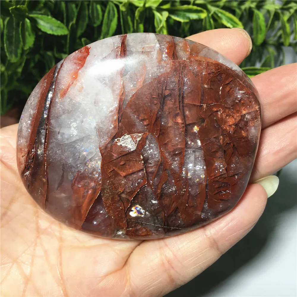 

Радуга натуральный огненный VHF/UHF кристаллы кварца ладони Рейки Исцеление красный драгоценный камень для украшения и обустройства дома, укр...