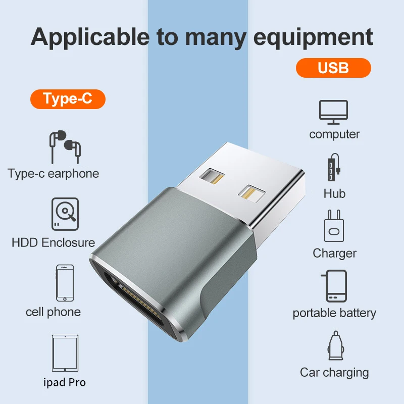 Переходник с USB на Type C 3. 0 Type-C OTG адаптер Micro мама конвертер для Macbook iPad Xiaomi Huawei Samsung