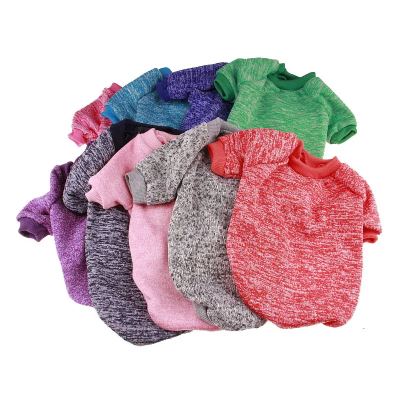 Одежда для собак зимняя теплая куртка однотонный щенок собака кошка толстовка