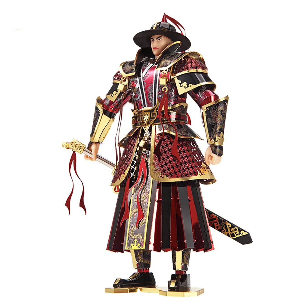 Piececool The Imperial Guards Of Ming Dynasty Knight DIY 3d Metal Nano Puzzle Assemble Model Kits P090 Laser Cut Jigsaw Toys |