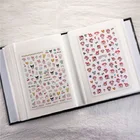 Фотоальбом 5 дюймов, 100 слотов, книжка для хранения наклеек для ногтей, милый мультяшный альбом для наклеек для ногтей, книжка-органайзер для инструментов для дизайна ногтей