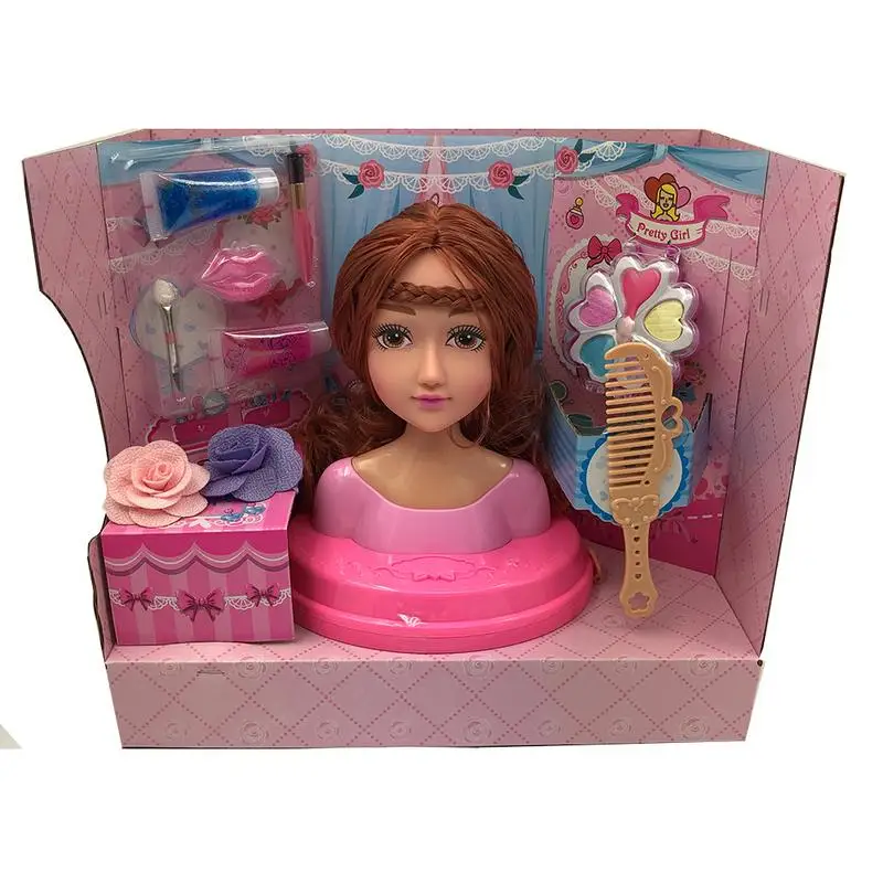

Children's Dressing Makeup Simulation Dolls Girls Play House Toys Girls Dress Up Combs Hair Braiding Dresser Toy Makeupspeelgoed