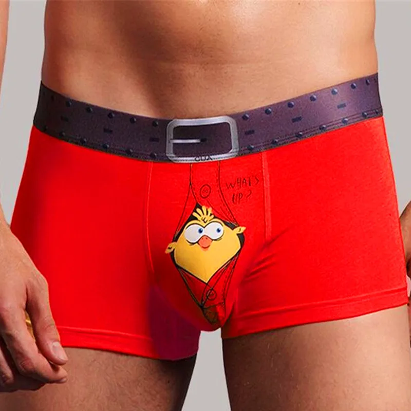 

4pcs/lots Gay Bear Birds Bamboo Men's Panties Fashion Mens Underwear Funny Boxer Shorts For Men Underpants Banana Boxers Man