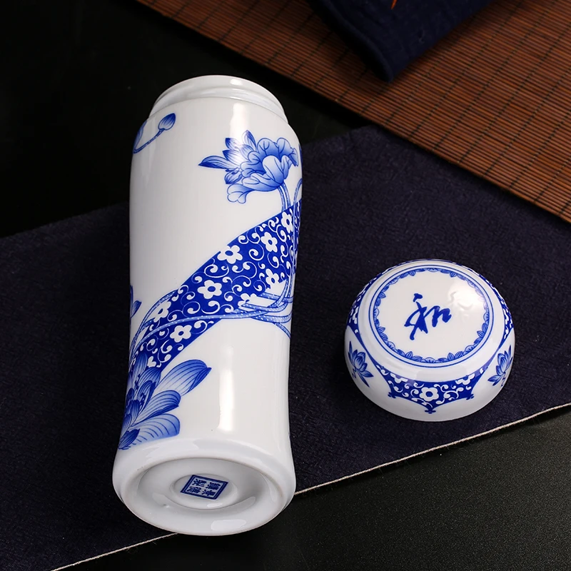 Новый бытовой керамический термос Jingdezhen чашка для мужчин и женщин двухслойная