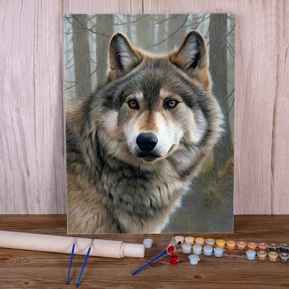 

Набор для рисования по номерам на холсте «волк», 40 х50 мм