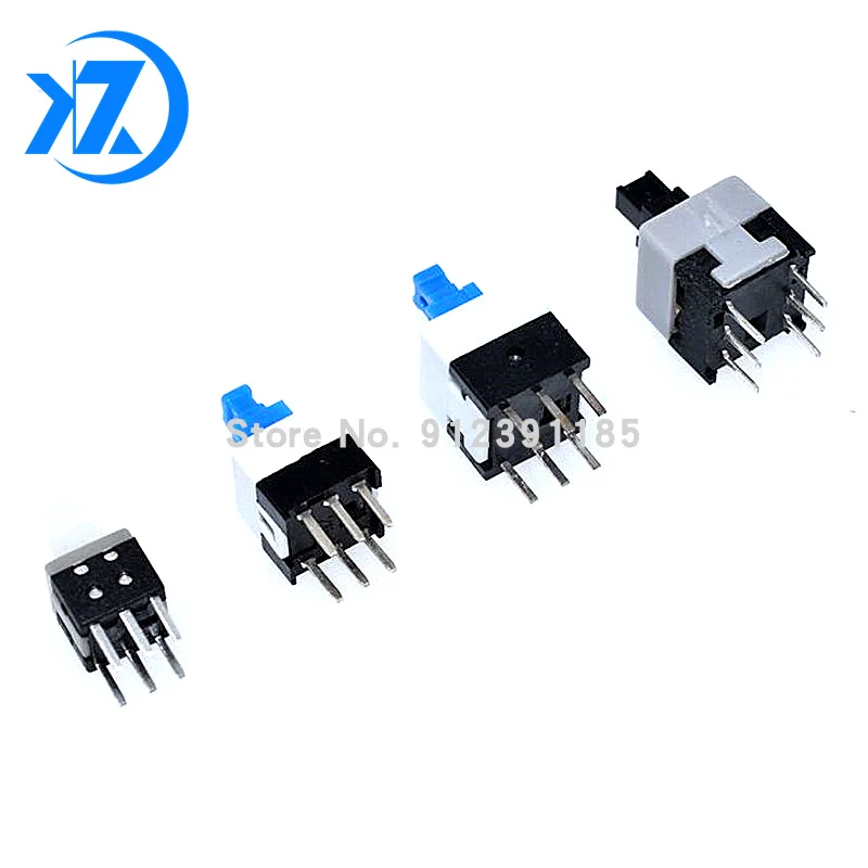 10PCS/LOT 5.8*5.8 7*7 8*8 8.5*8.5mm Self Locking Push Tactile Power Micro Switch Kit 6 Pin Button Switches | Обустройство дома