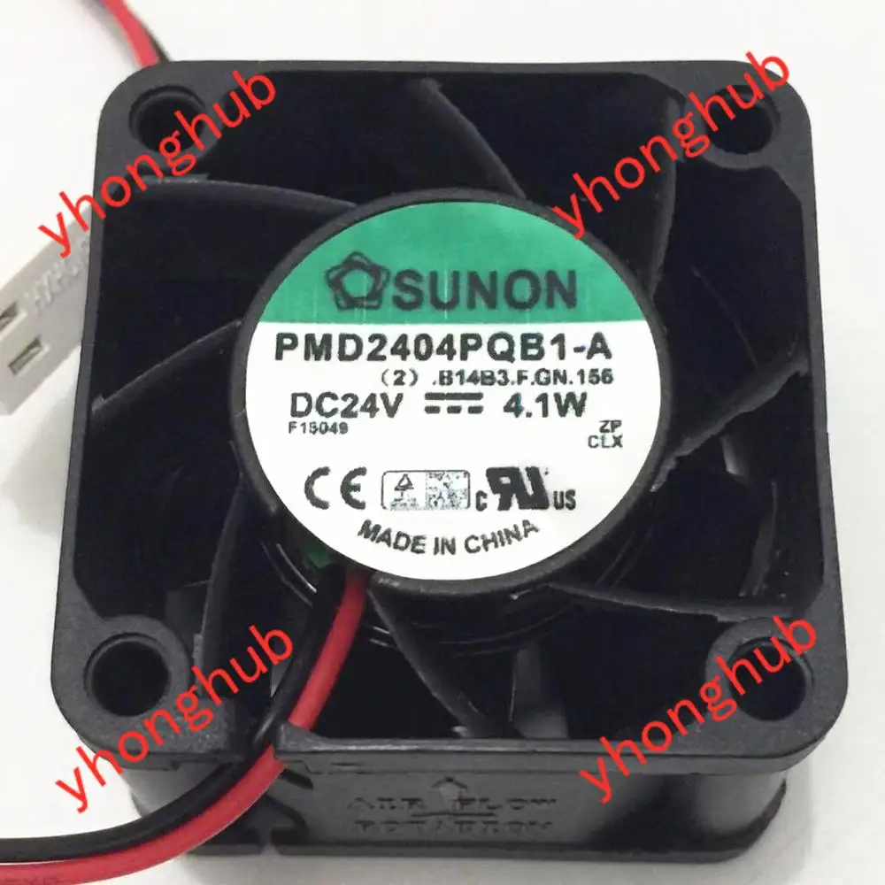 SUNON PMD2404PQB1 A DC 24V 4 1 W 2 проводной 40X40X28mm Сервер вентилятор охлаждения|square fan|server fandc 24v