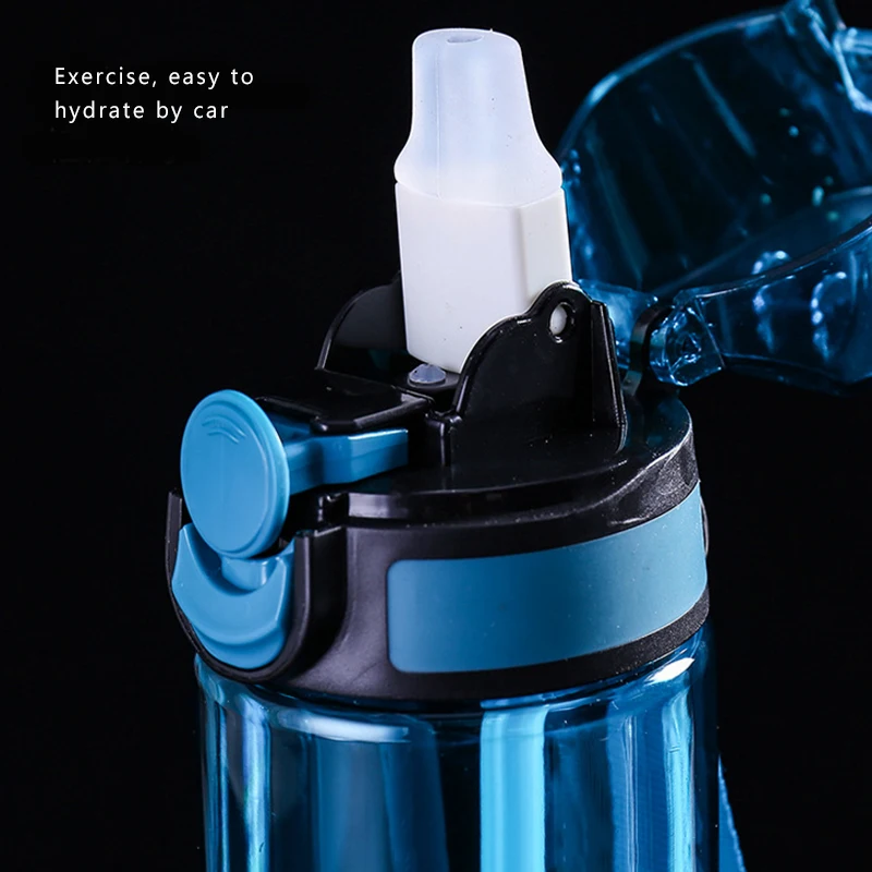 

New Sports Bottle 500ML Fitness Bottle Outdoor Travel Portable Leak-proof Plastic Cup Space Cup Beverage Bottle BPA Free Cute