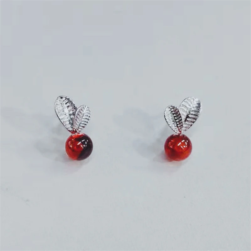 Оптовая продажа натуральные красные камни редис тибетское искусство для женщин милые маленькие гранатные