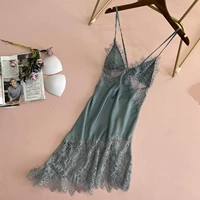 sexy lace strap nightgown summer backless nightdress womens hollow out nighty gown bride sleeveless sleepshirt sleep dress