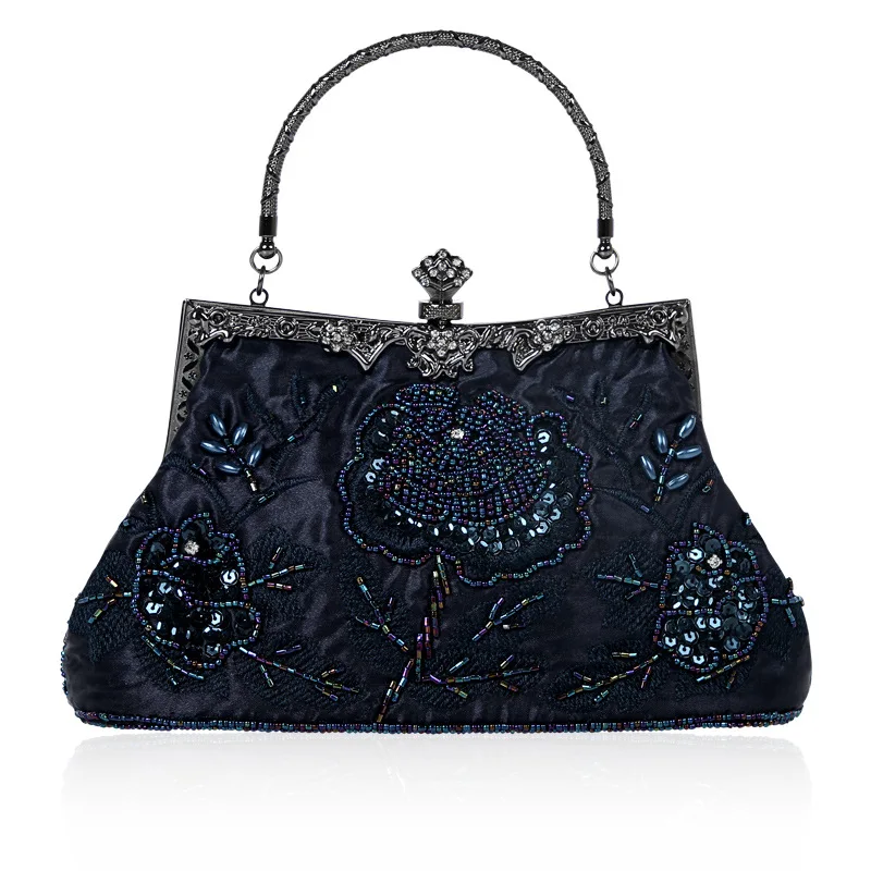 Популярные высокие сапоги в стиле ретро с отделкой жемчугом Сумка вышивкой