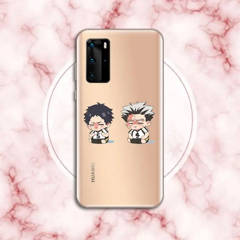 

Cute Japan Anime Oya Haikyuu Phone Case Transparent for Huawei P honor 8 10i 20 30 40 smart 2019