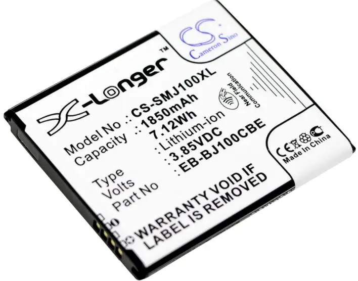 Аккумулятор cameron sino 1850 мАч для SAMSUNG Galaxy J1 4G Duos J100DS J100F J100FN J100H DD DS J100HZB | Мобильные