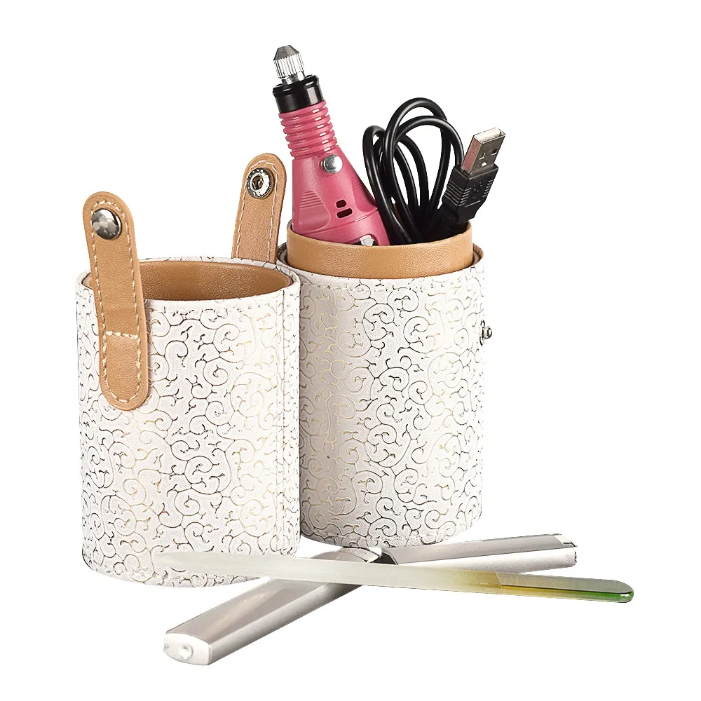 Держатель для кистей макияжа модный органайзер чехол из искусственной кожи