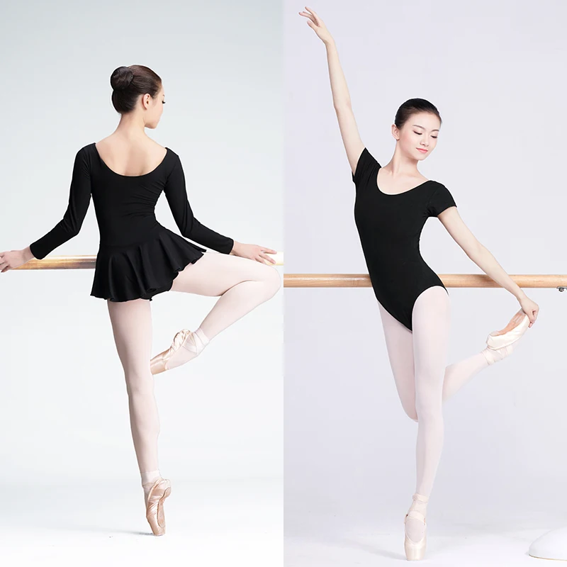 

Women Ballet Leotard Adult Ballet Dancewear Short Sleeve Bodysuit Cotton Spandex Dance Clothes For Ballerina
