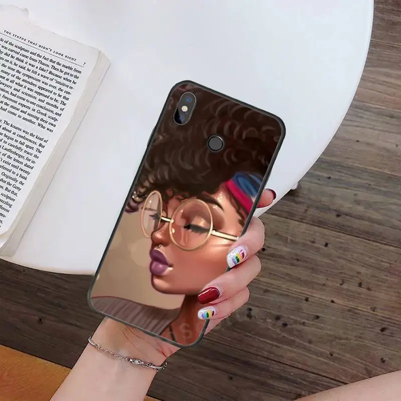 

Black girl Phone Case For Xiaomi Redmi 5 7 7A mi 8 lite note 4 5 7 8 pro