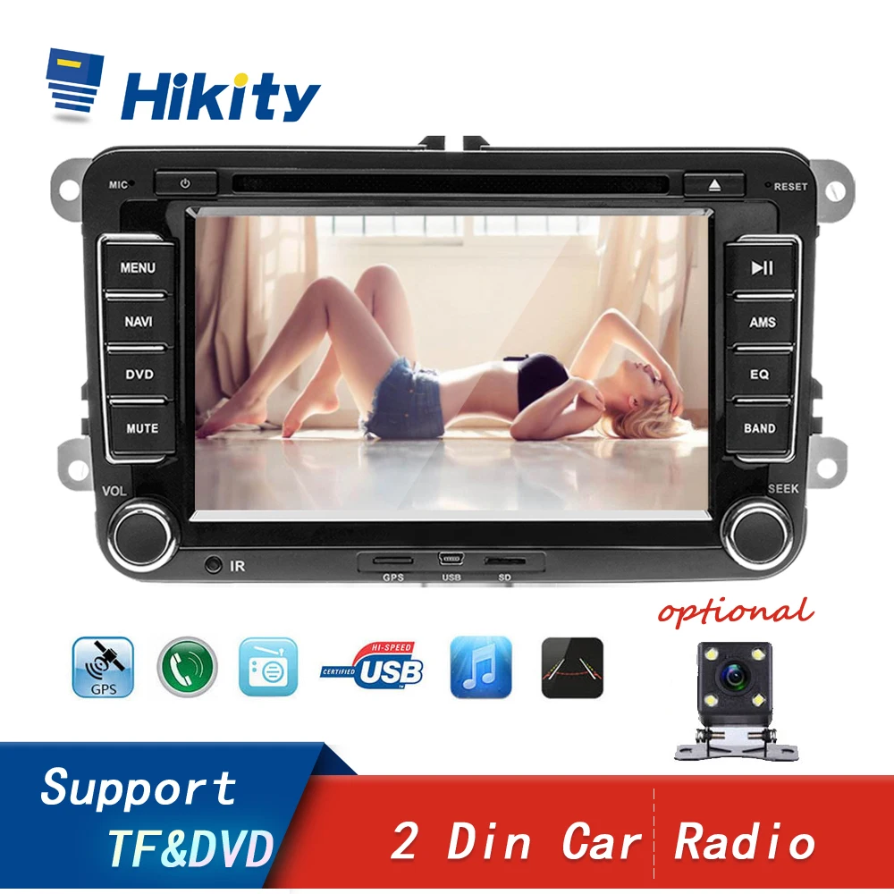 Автомобильный мультимедийный плеер Hikity автомагнитола 2 Din с GPS радио и