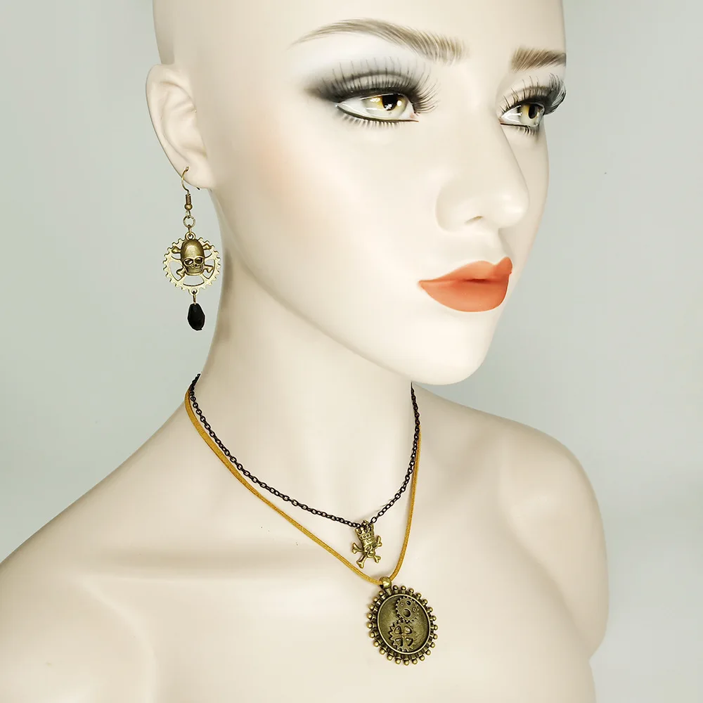 Евро-американский Ретро паровой двигатель ожерелье шестерни Хэллоуин маскарад