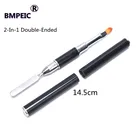 Двусторонний двухсторонний инструмент для ногтей 2-в-1, ручка для ногтей, щетка для полигеля для ногтей и захват геля из нержавеющей стали, Цветная кисть для цветного геля