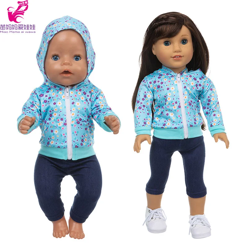 43cm born baby doll clothes white shirt denim trousers 40cm Nenuco Ropa y su Hermanita 18&quot american og girl jeans | Игрушки и хобби