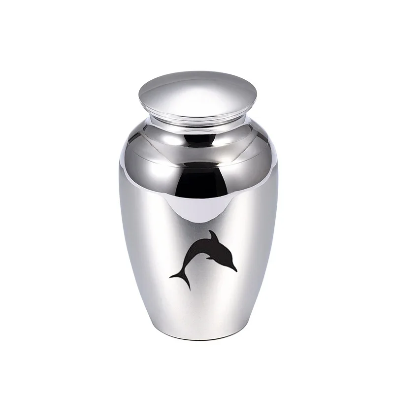 Топ полированная Нержавеющая сталь кремации мини урны для домашних животных
