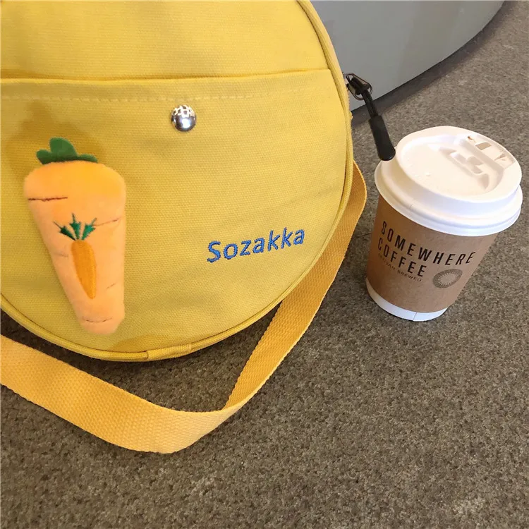 Новинка 2019 женские холщовые сумки через плечо в виде моркови и овощей женская