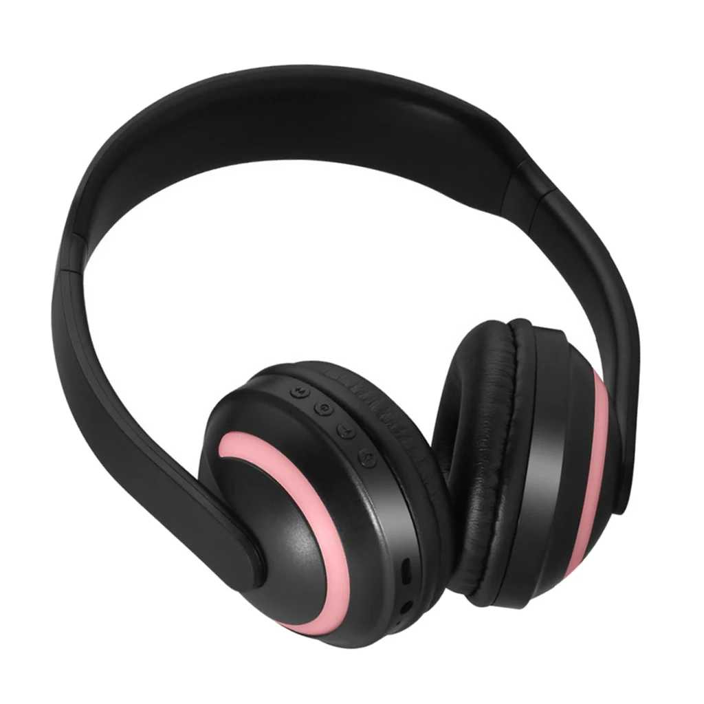 Беспроводные Накладные наушники Bluetooth 7 цветов светодиодные светящиеся Hi Fi