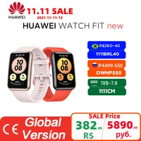 new global version huawei watch fit new smartwatch quick workout animations blood oxygen watch fit new 10 days battery life