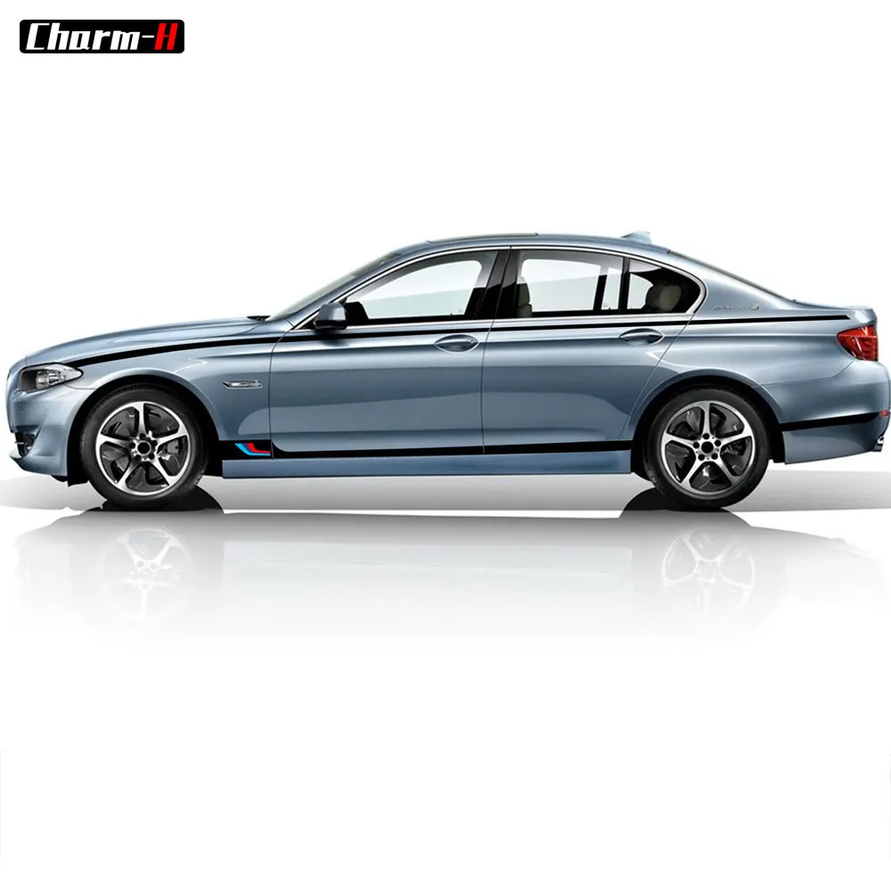 M Performance /// спортивные полосатые наклейки на дверную боковую юбку наклейка пояс