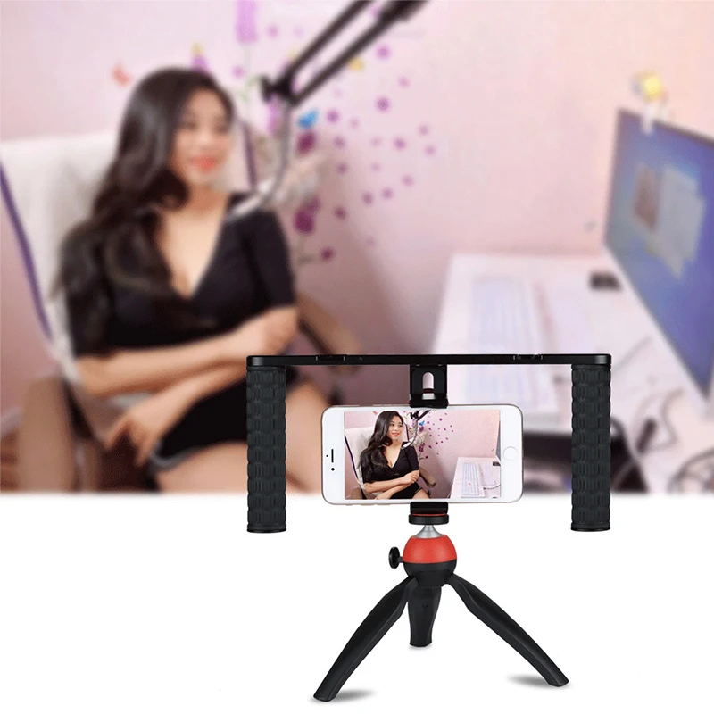 Штатив стабилизатор для видеосъемки смартфона с 2 башмаками|Аксессуары