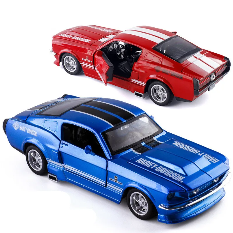 Изысканный 1:32 Mustang классический GT спортивный автомобиль модель из сплава