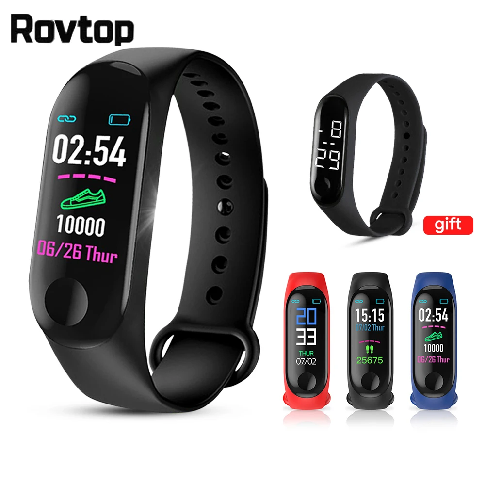 Смарт браслет M3 Plus M3Plus с Bluetooth фитнес трекер пульсометр водонепроницаемый 50